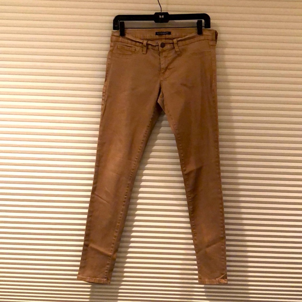 Flying Monkey Stretch skinny low rise jeans! 5-pocket look! Metallic Beige! 29